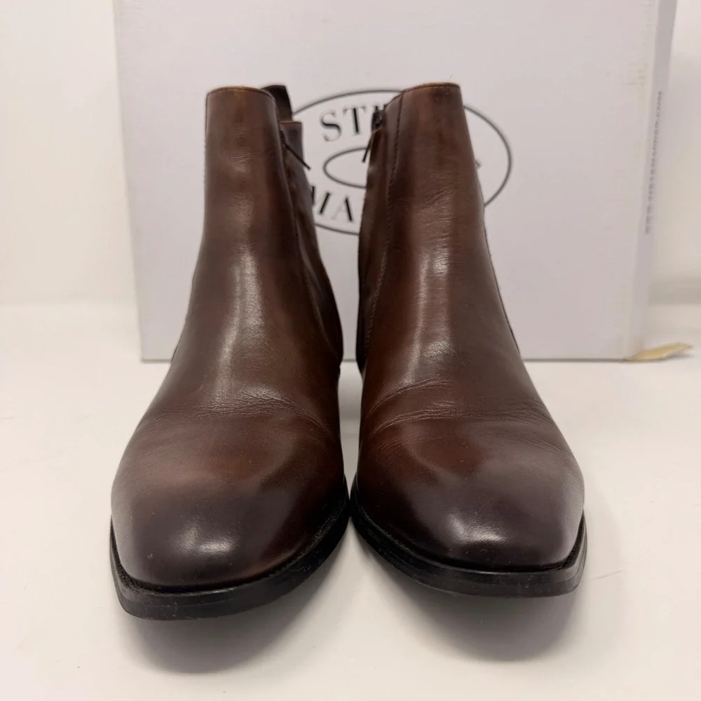 Steve Madden Santos Men's Brown Leather Chelsea Ankle Boots Size 7M‎ New